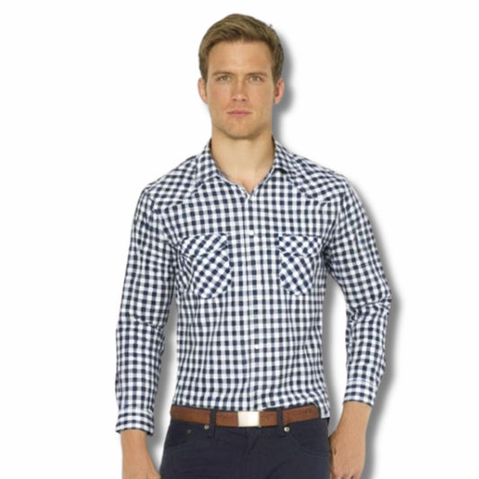 Navy & WHite checks shirt for Men