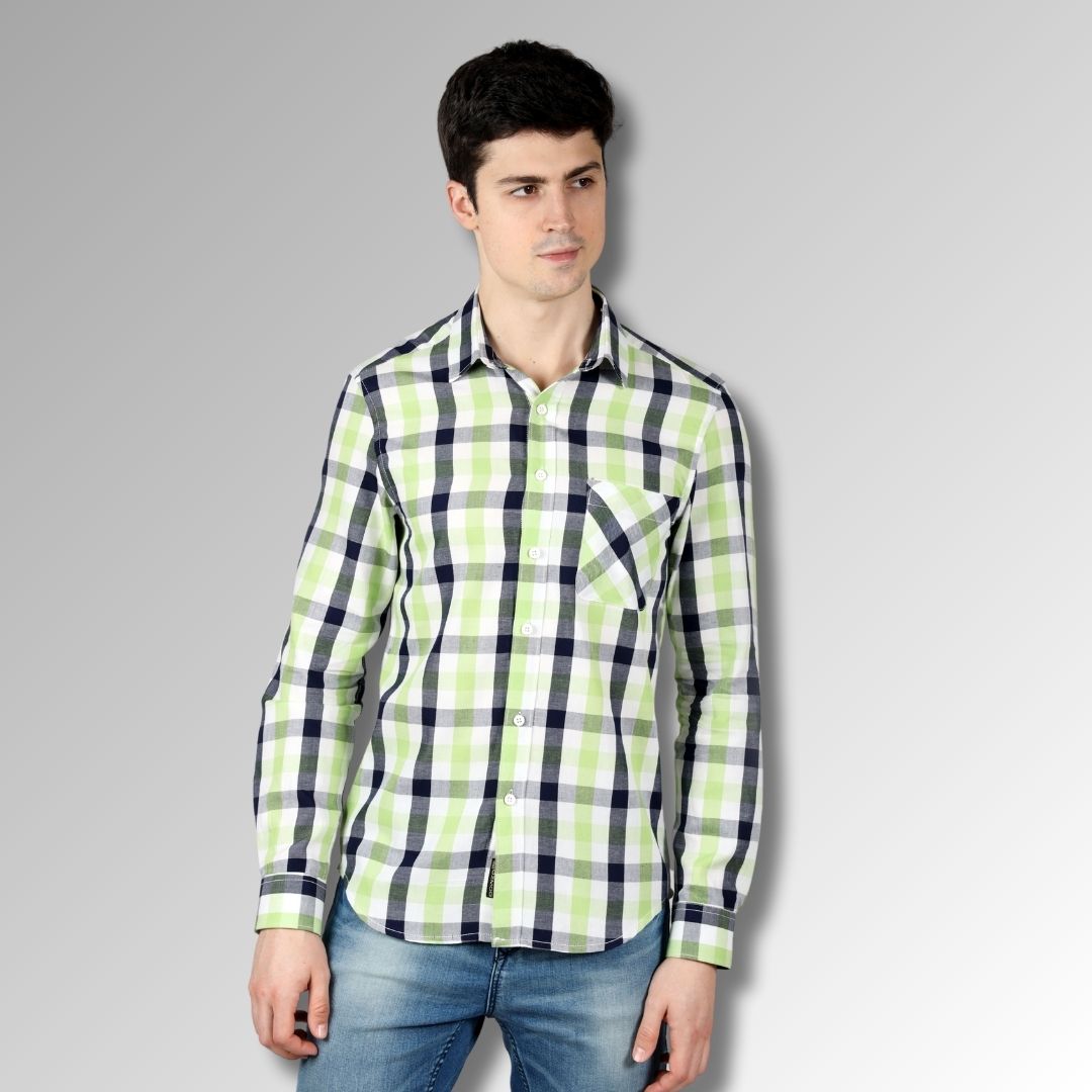 Green Checks shirt for men