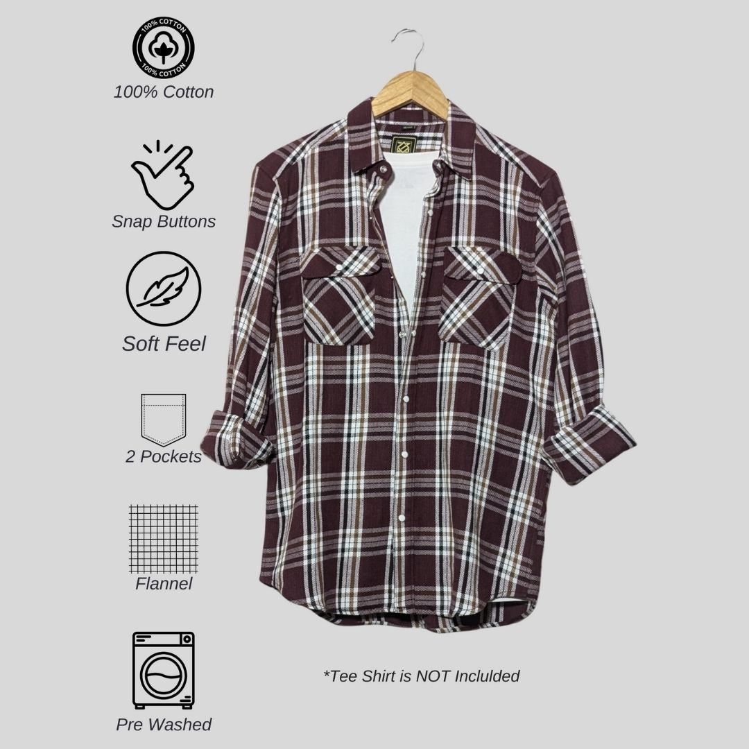 Causal red checks shirt for men