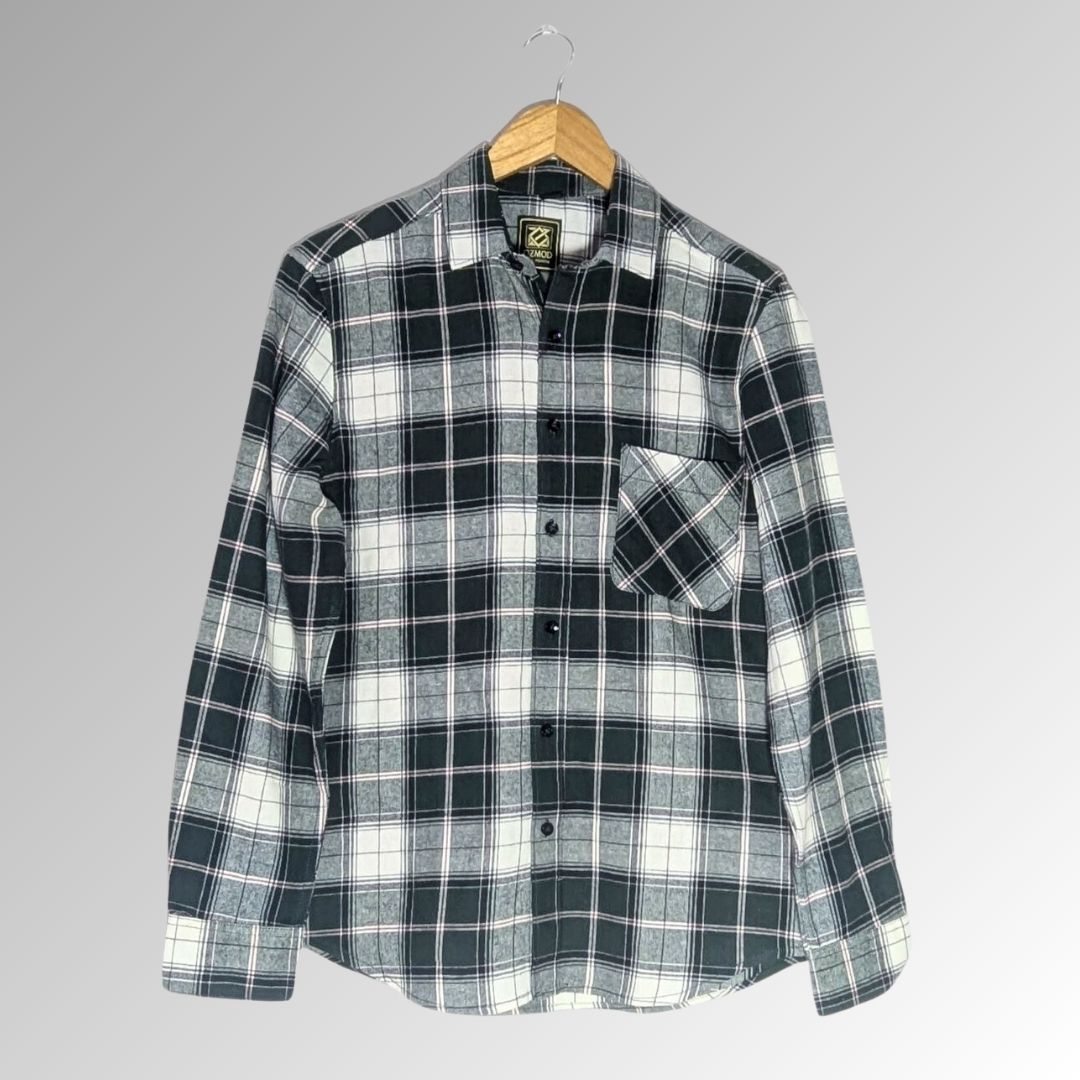 Green Flannel Checks Shirt for men