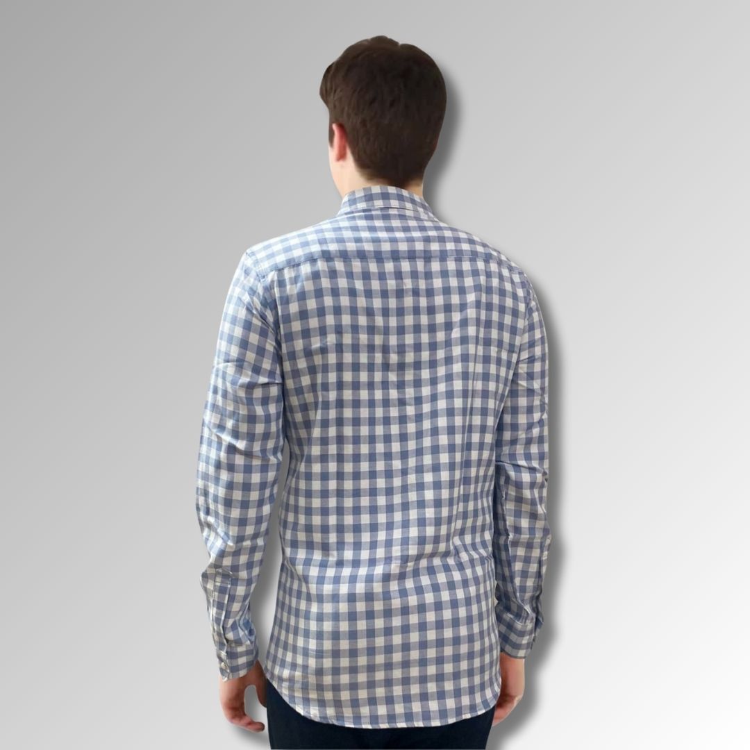 Grey Checks Shirt For Men