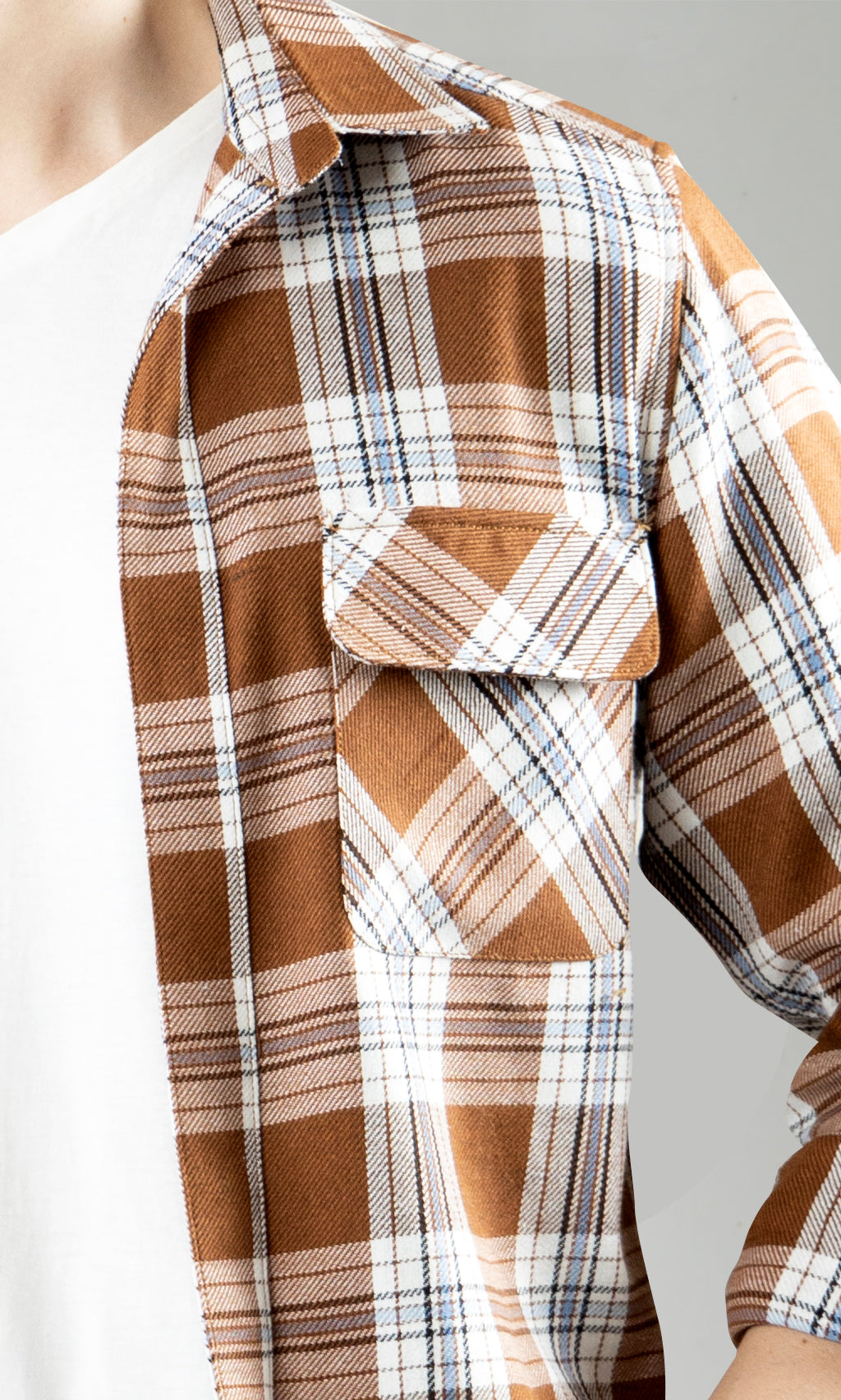 Combo of 2 Cotton Men Full Sleeves Checks Shirts Mustard and Gray-46988