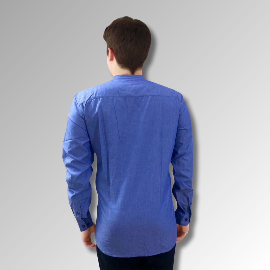 Blue slim fit Shirt  For Men