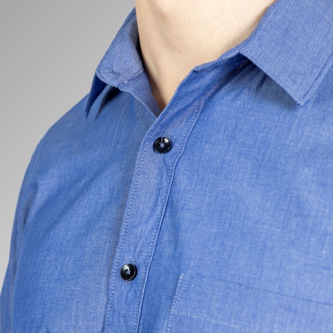 Close Up of blue  Shirt for Men