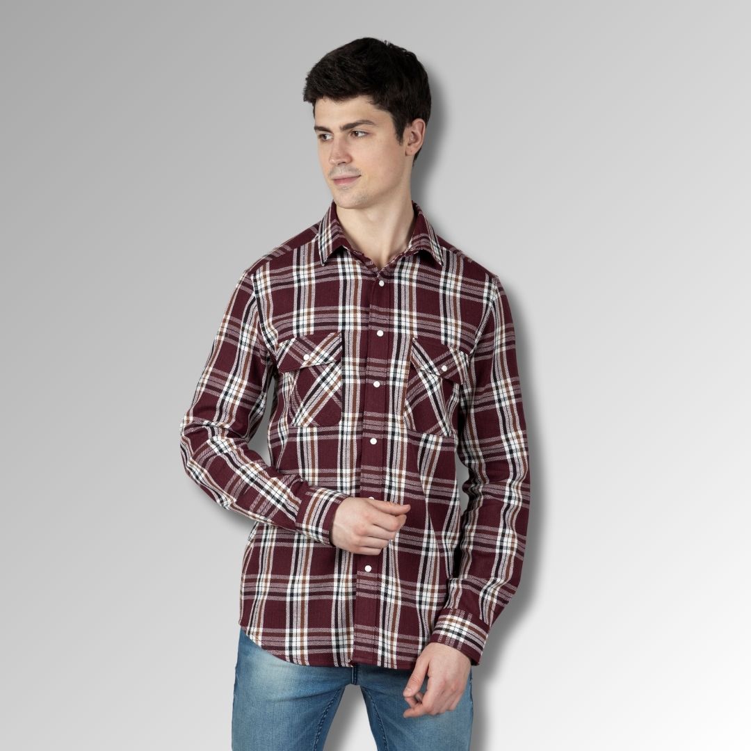 Red checks shirt for  men