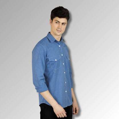 Mens formal blue  shirt