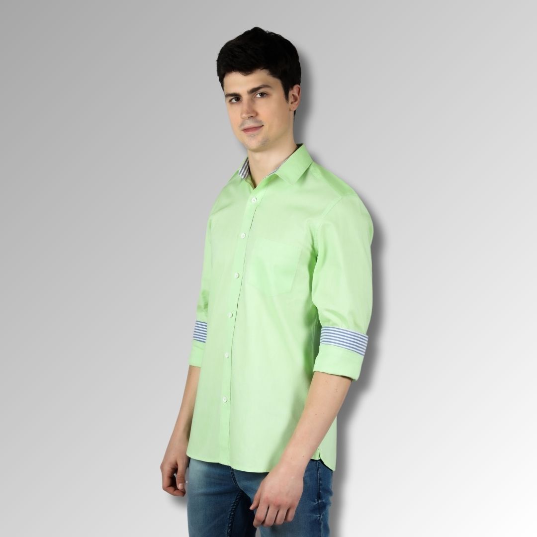bright green office  shirt for men