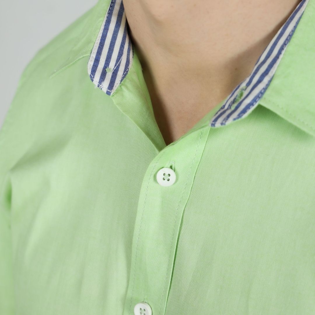 bright green casual  shirt
