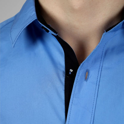 Blue office shirt for  men
