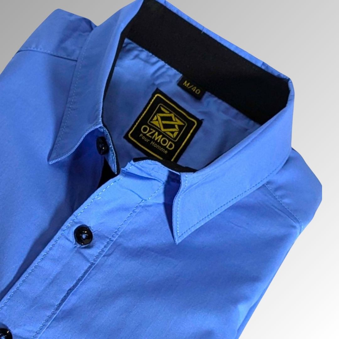 mens Formal blue  shirt