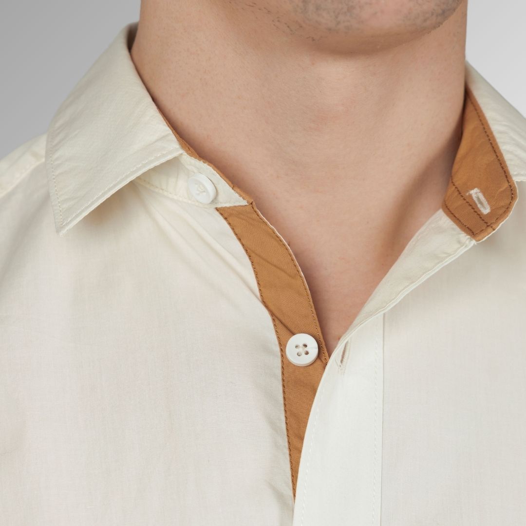 White casual shirt  for men