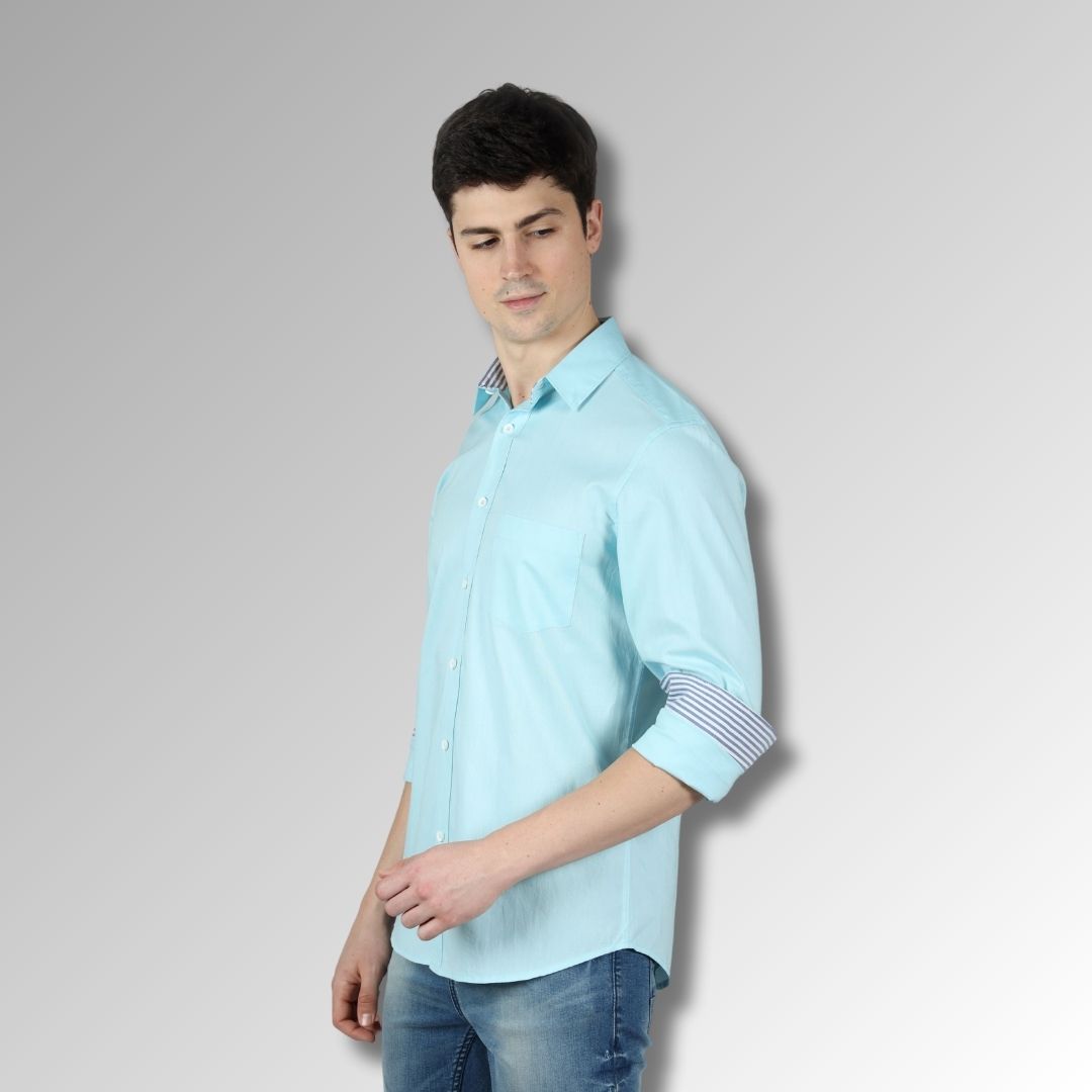 Blue office shirt for  men