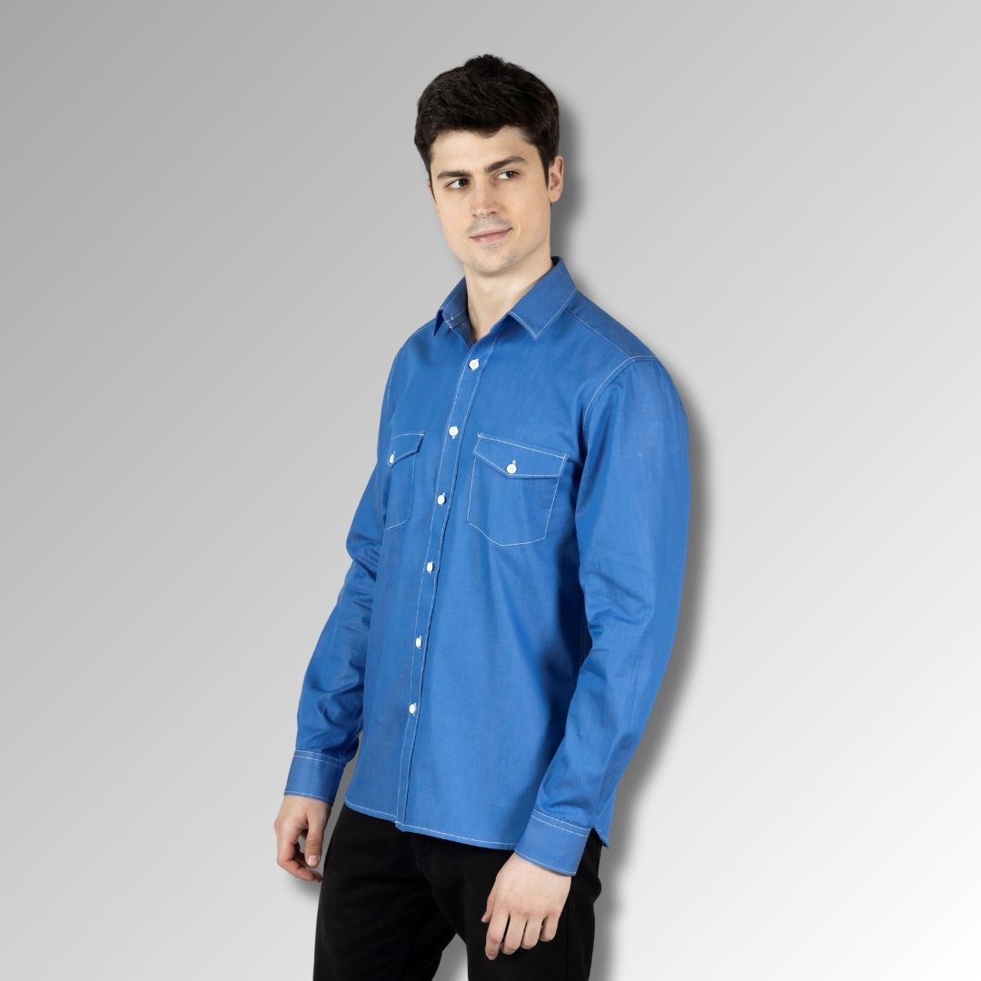 Mens formal blue  shirt