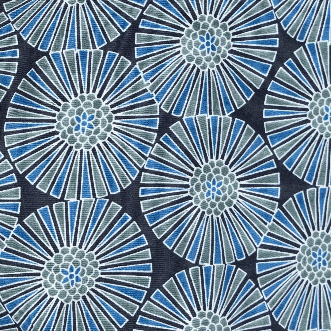 Fabric Swatch of  Blue floral Printed  For Men