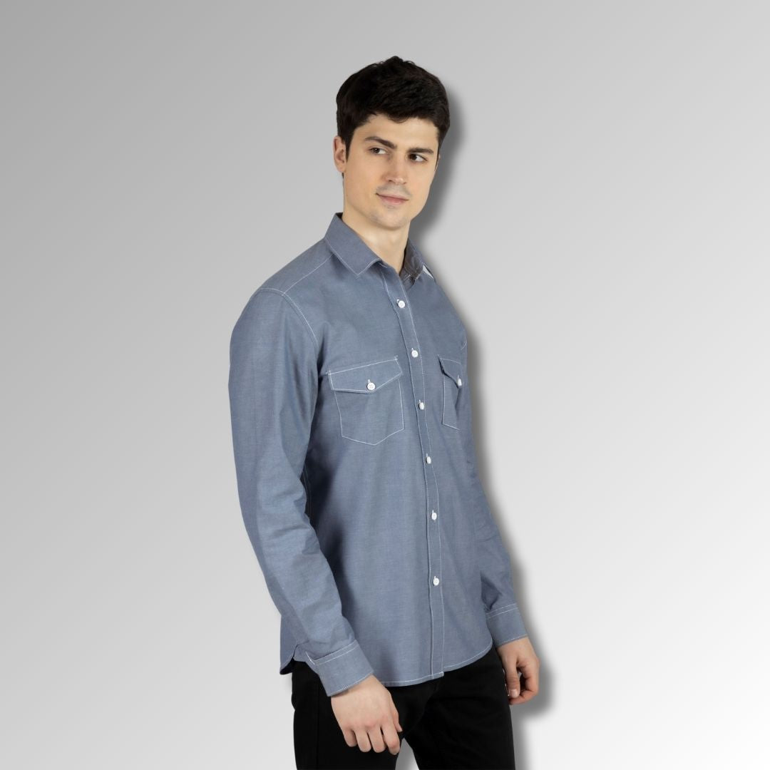 Blue office shirt for  men