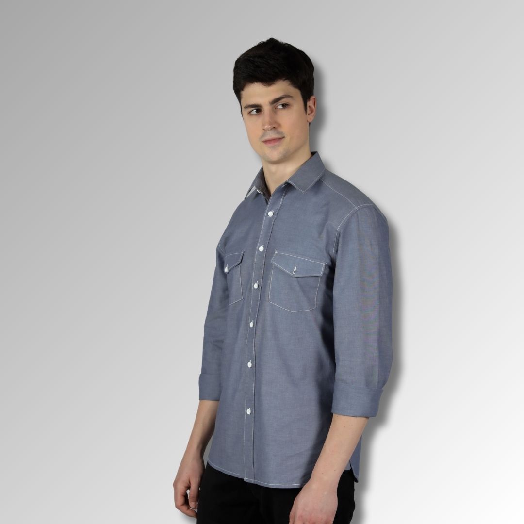 Mens formal blue  shirt