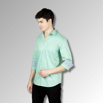 Mens formal  pistachio green shirt